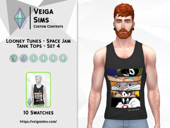 Sims 4 Space Jam Tank Tops – Set 4 by David_Mtv