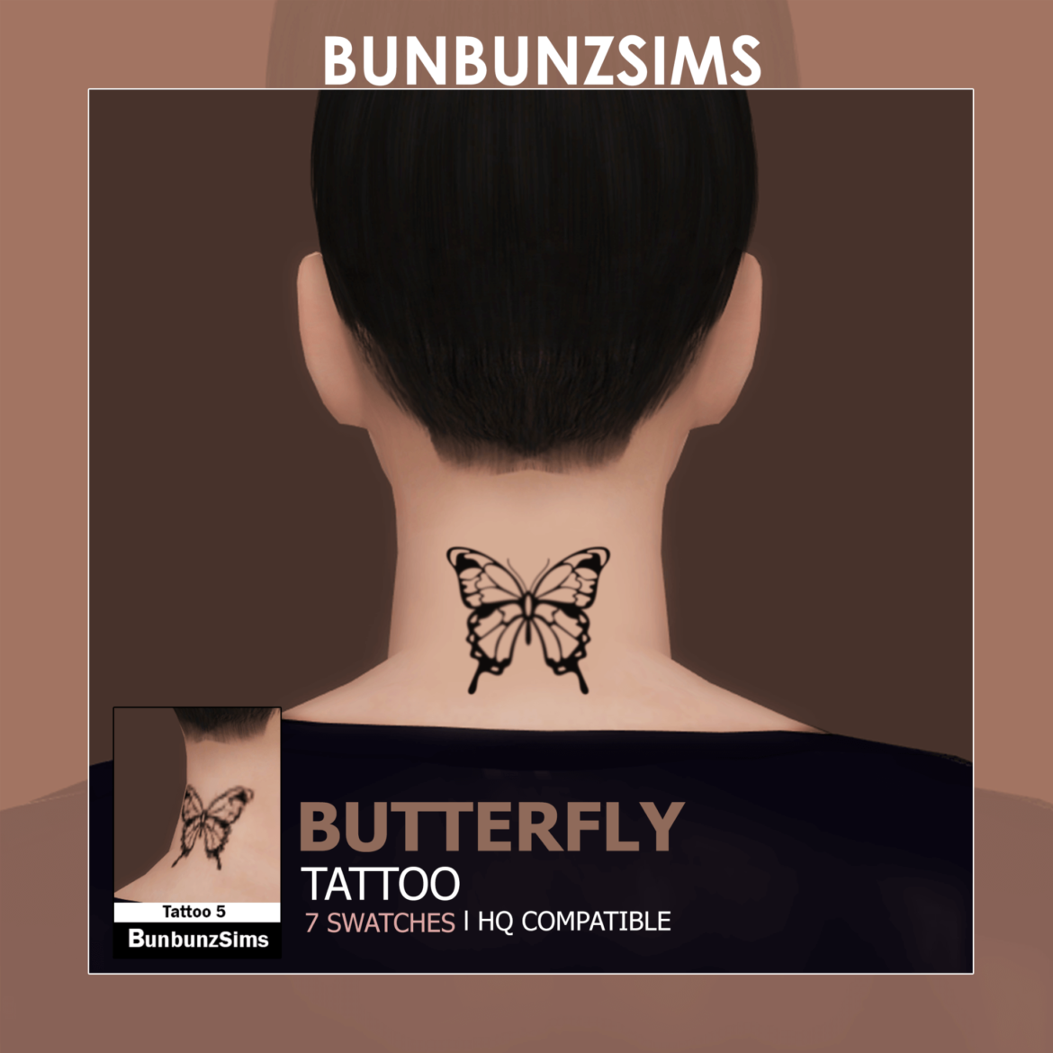 Sims 4 special gift butterfly tattoo