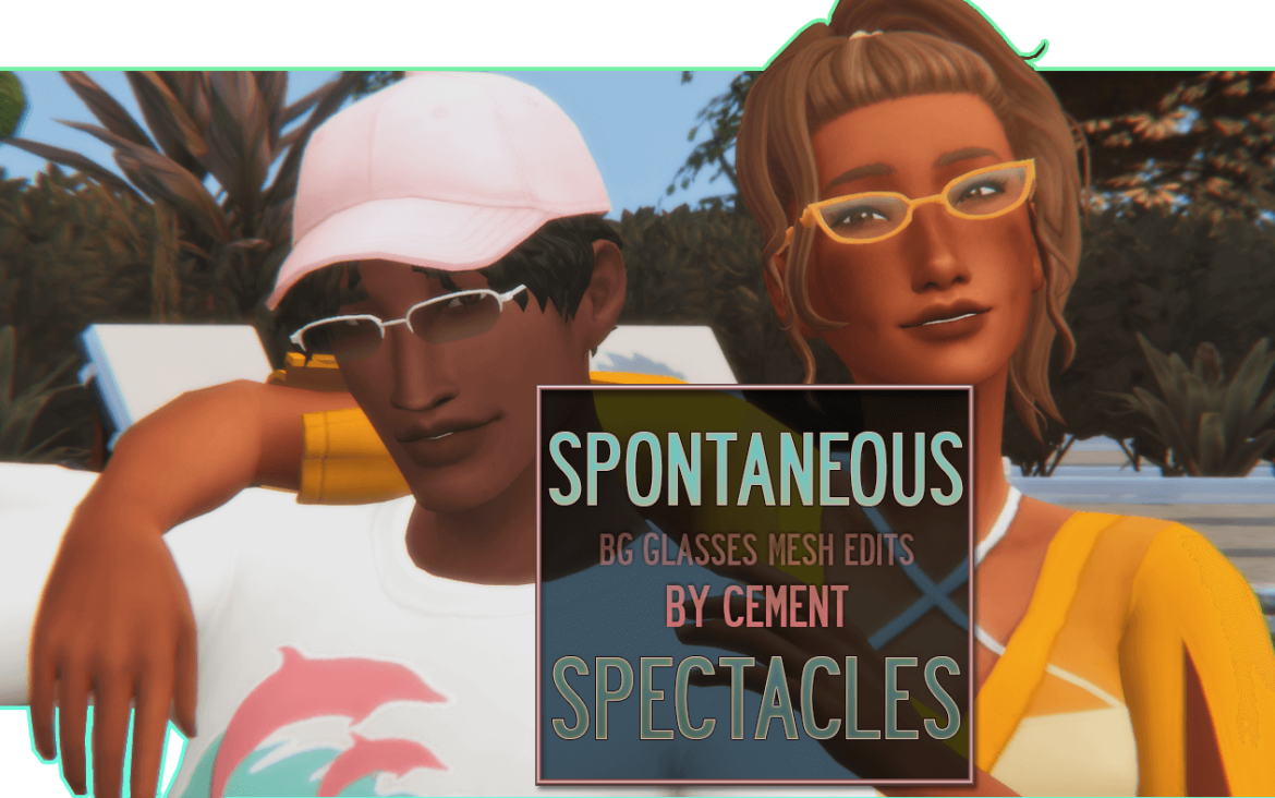 Sims 4 spontaneous spectacles bg glasses mesh edits