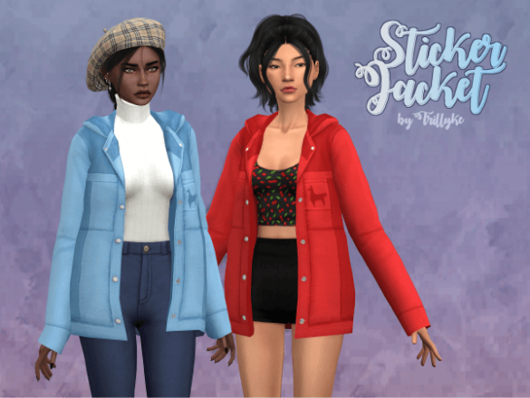 Sims 4 Sticker Jacket by Trillyke