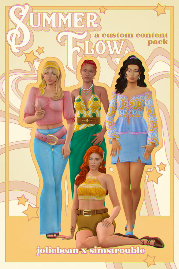 Sims 4 summer flow a cc pack by joliebean