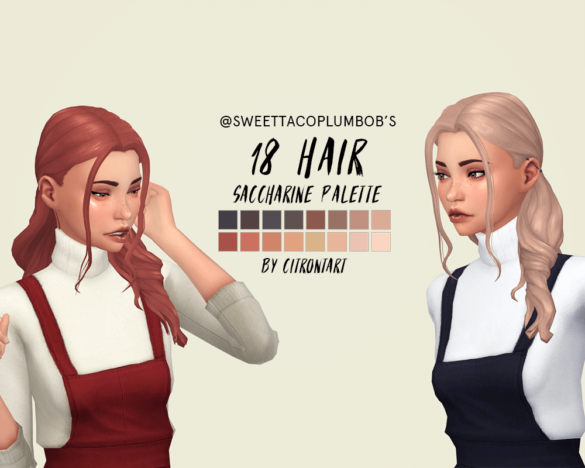 Sims 4 sweettacoplumbobs s 18 hair recoloured