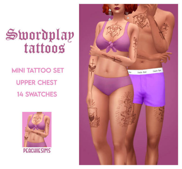Sims 4 swordplay tattoos playing