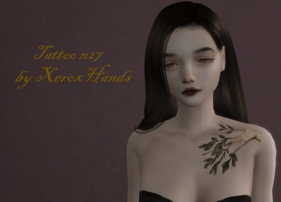 Sims 4 tattoo n27 all genders teen hq compatible dl