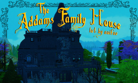 Sims 4 the addams family house cc free lot