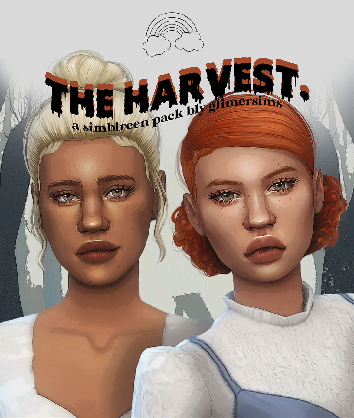 the harvest a simblreen pack azula hair spooky skinblend
