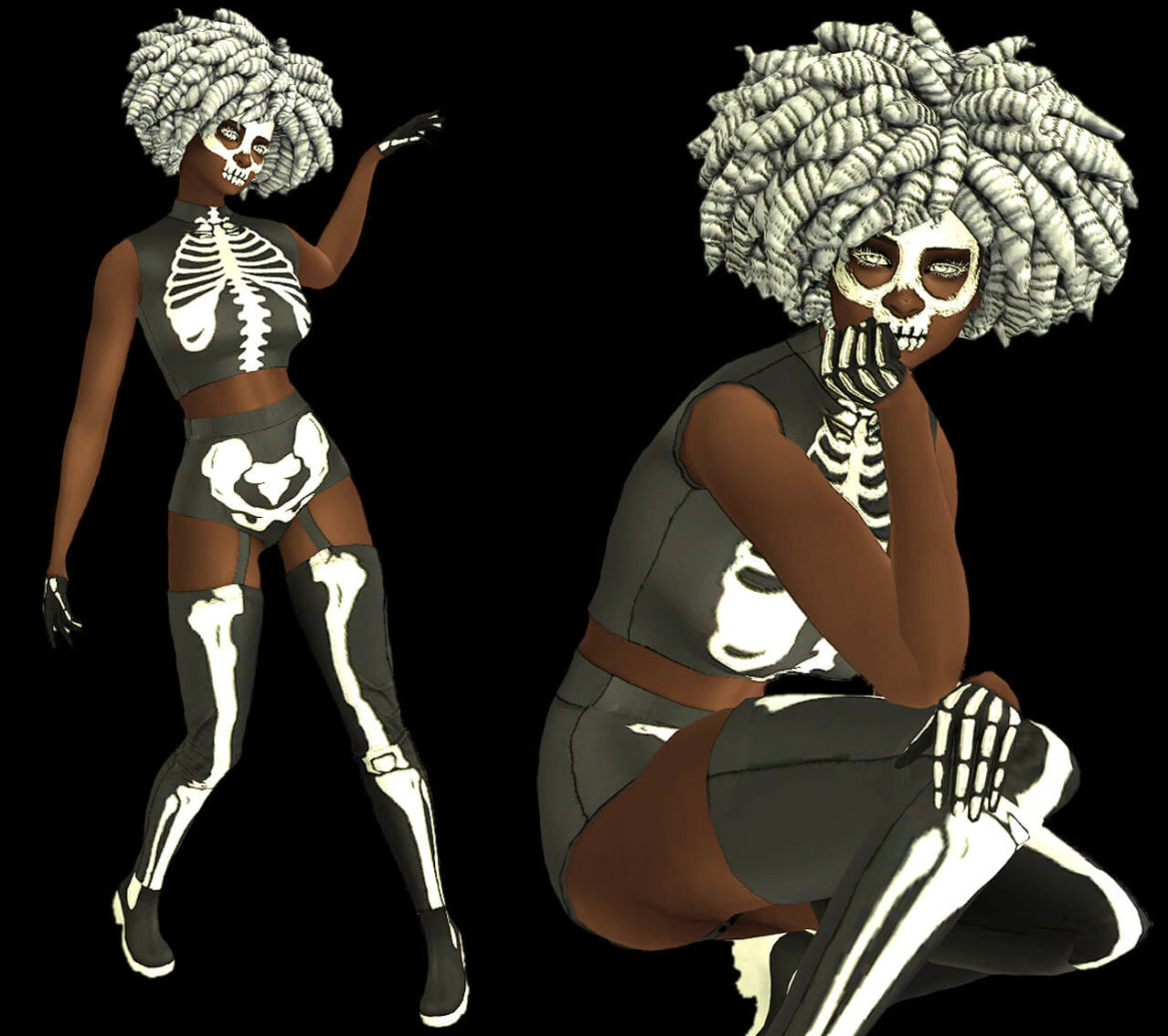 Sims 4 thirteen days of simblreen day 5 skeleton