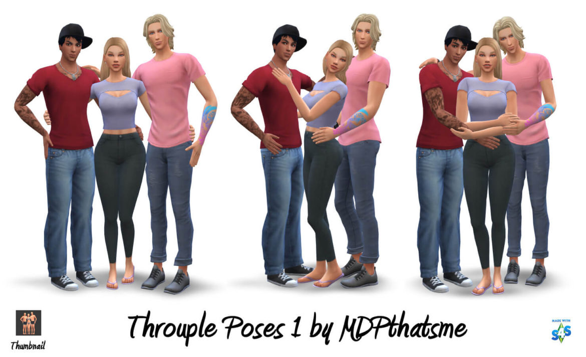 Sims 4 Throuple Poses 1