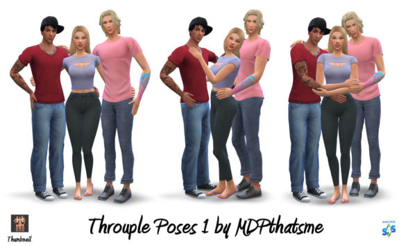 Sims 4 Throuple Poses 1