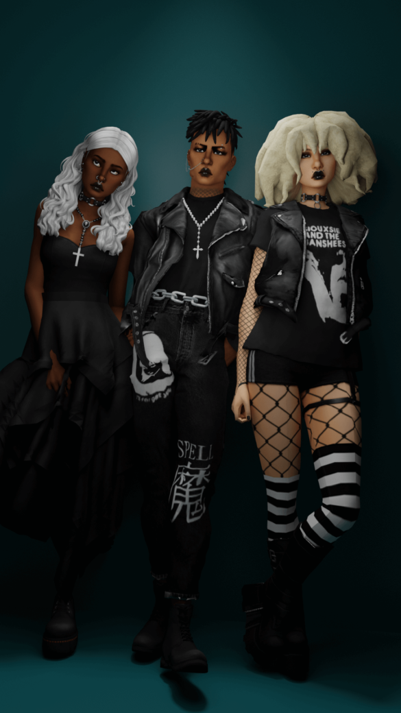 Sims 4 trad goth lookbook ft my bbies louise romeo