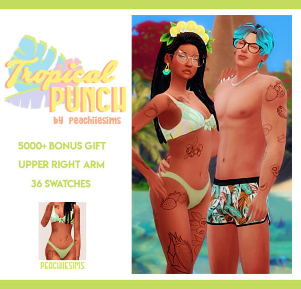 Sims 4 tropical punch tattoos