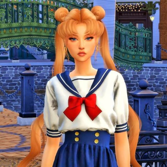 Sims 4 usagi tsukino aka sailor moon lookbook