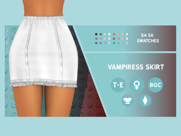Sims 4 Vampiress Skirt simcelebrity00