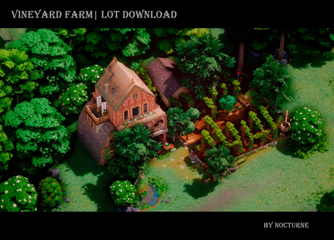 Sims 4 vineyard farm boop lot