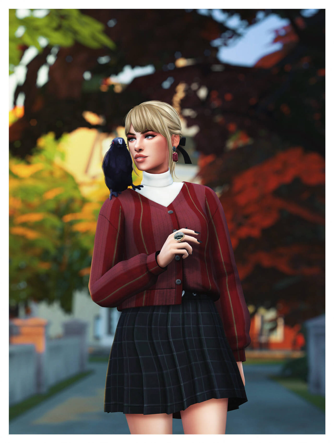 Sims 4 wait is dark academia my aestethic now hair by