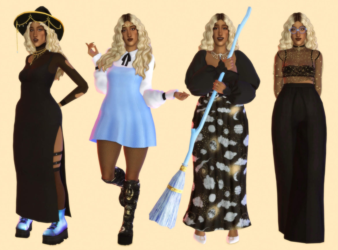 Sims 4 witch lookbook