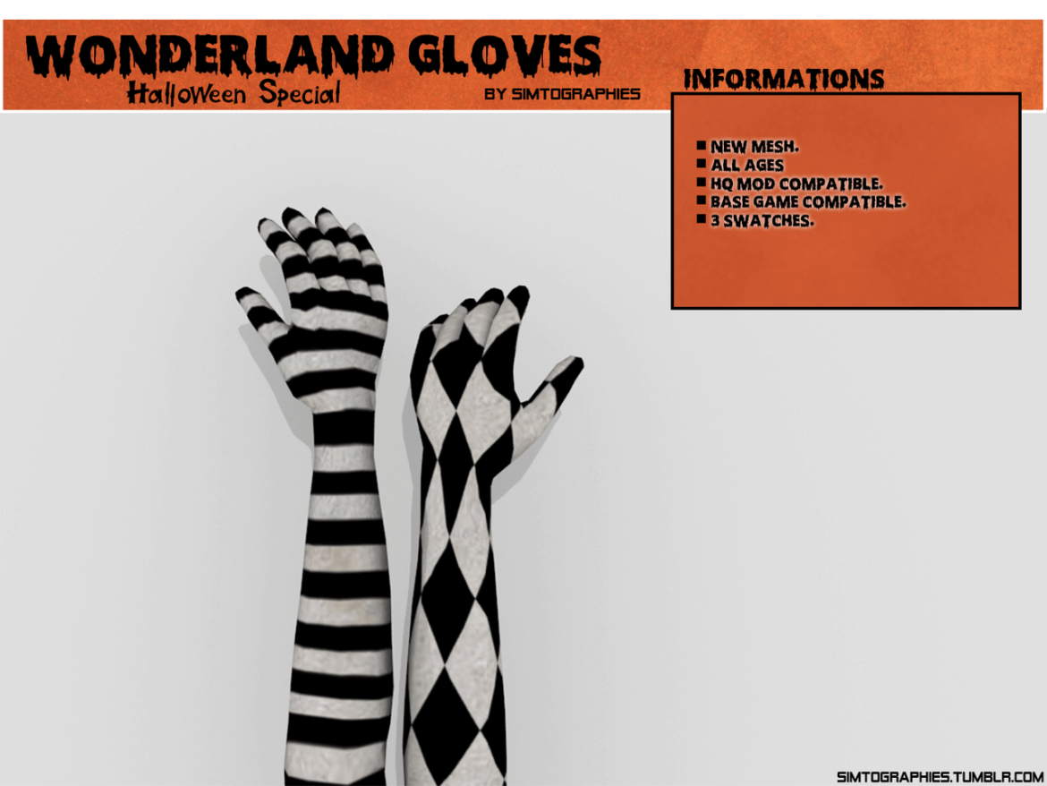 Sims 4 wonderland gloves halloween