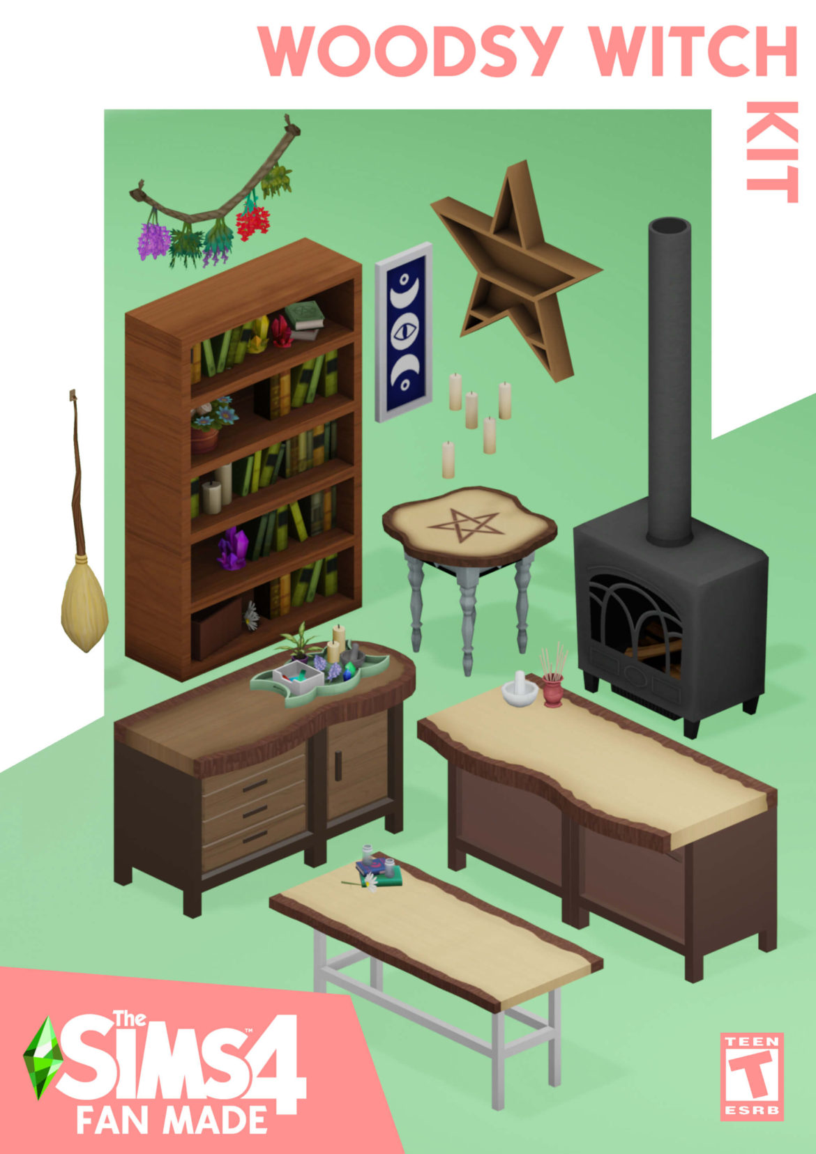 the sims 4 woodsy witch kit part 1