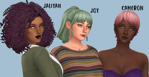 Sims 4 3 dogsill hairs recolored