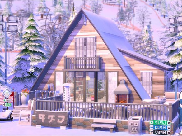 Sims 4 A Frame Ski Cabin by Flubs79 at TSR