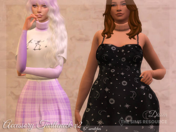 Sims 4 Accessory Turtleneck v2 by Dissia