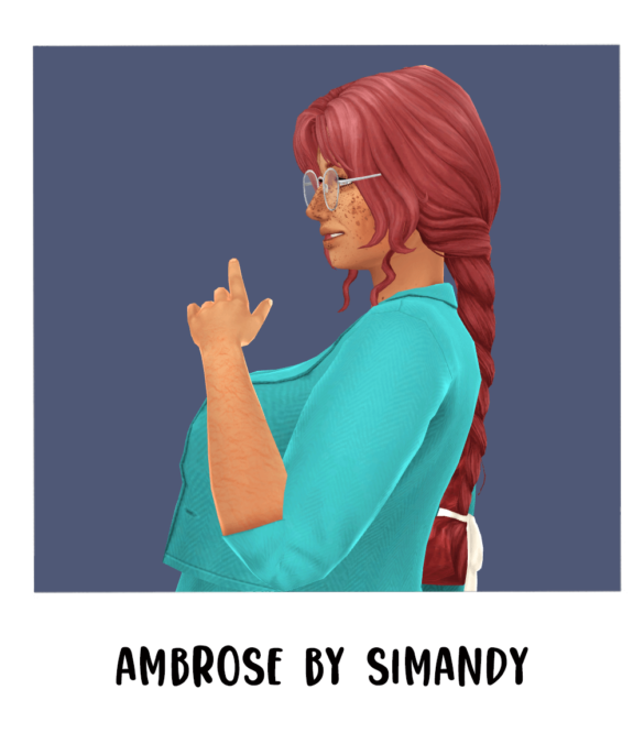 Sims 4 ambrose recolored in academia and ampified 28