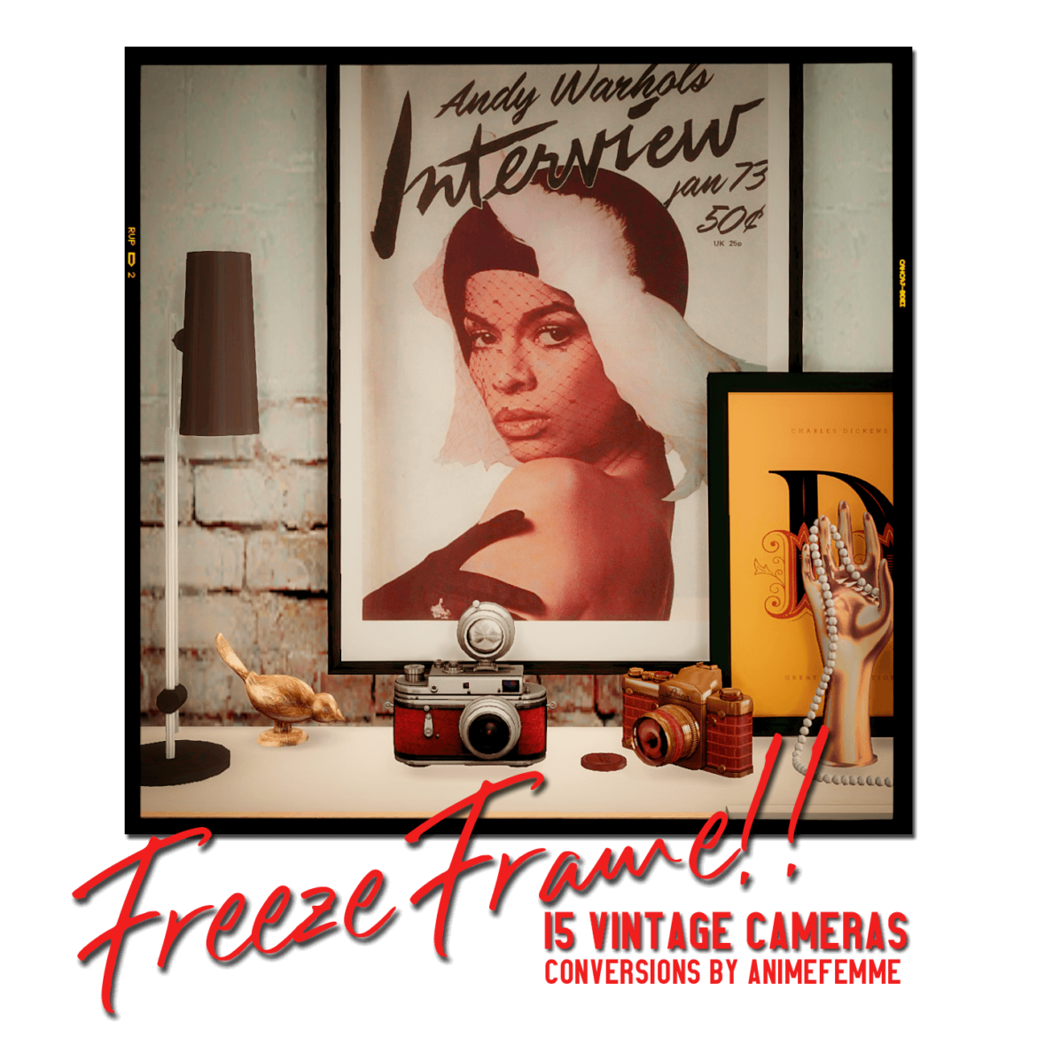 Sims 4 animefemme vintage camera collection