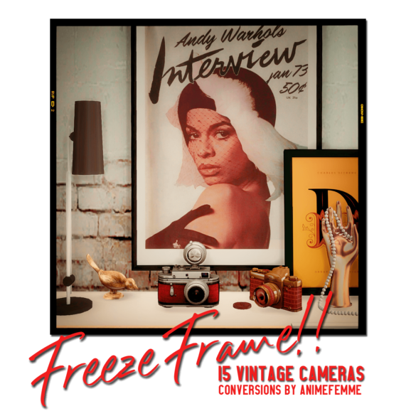 Sims 4 animefemme vintage camera collection