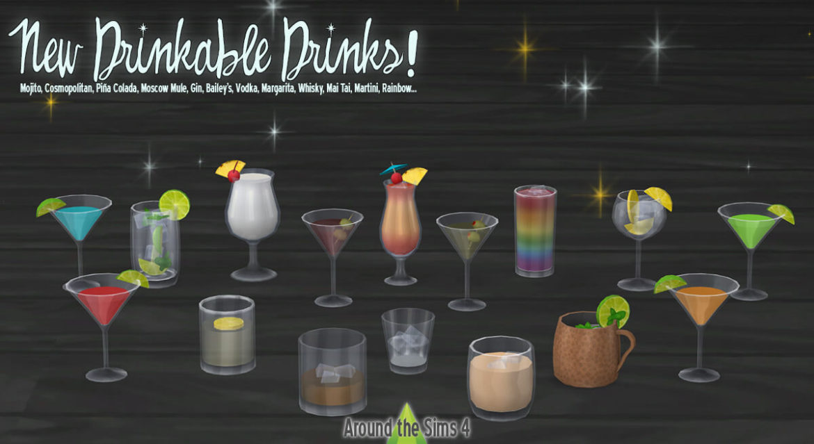 Sims 4 around the sims 4 new drinks