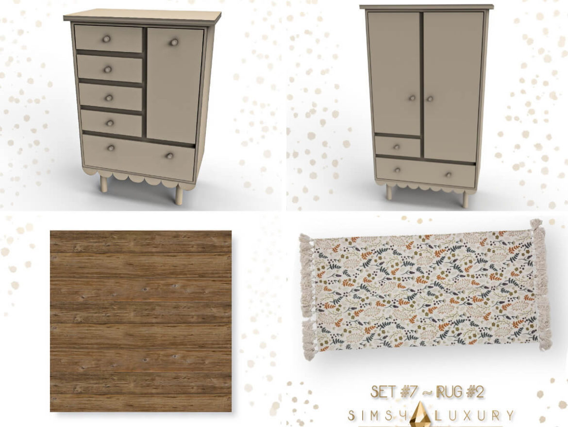 Babushka Wardrobe Chest of drawers floors