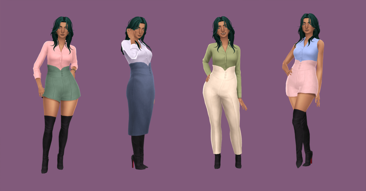 Sims 4 back to work recolored in the academia palettes 28