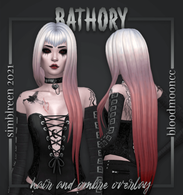 Sims 4 bloodmooncc bathory hair simblreen 2021