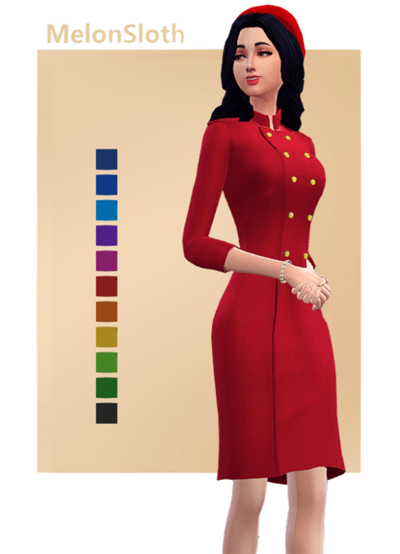 Sims 4 caroline coat inspired by kate and jackie