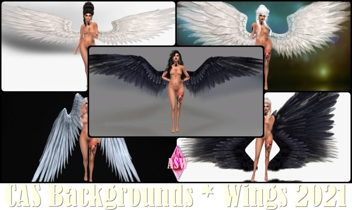 Sims 4 cas backgrounds wings 2021