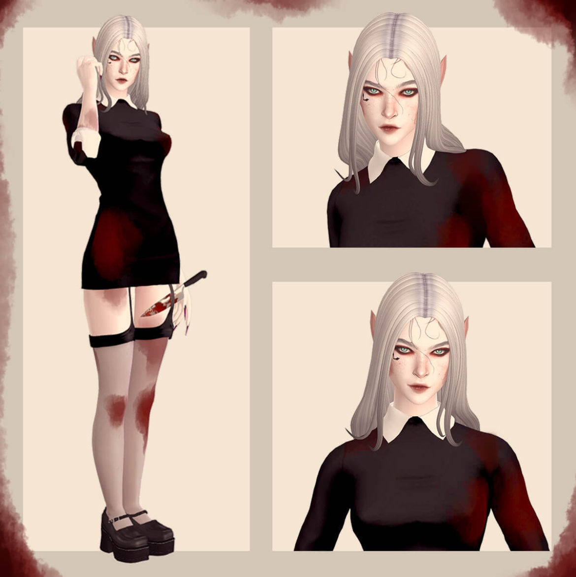 Sims 4 chaotic overlays 23 lookbook bloody