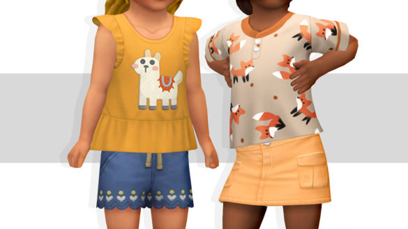 Sims 4 cottage tops these two cottage living tops were