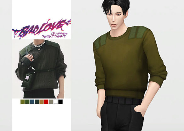 Sims 4 Cropped Sweatshirt at Waekey