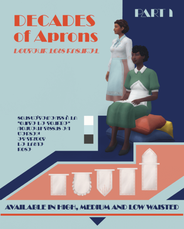 Sims 4 decades of aprons part 1