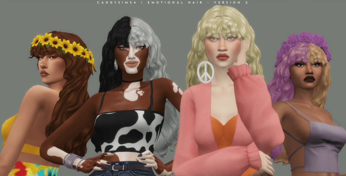 Sims 4 emotional hair version 2 a new version
