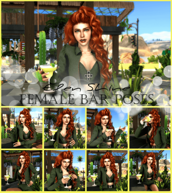 Sims 4 es female bar poses