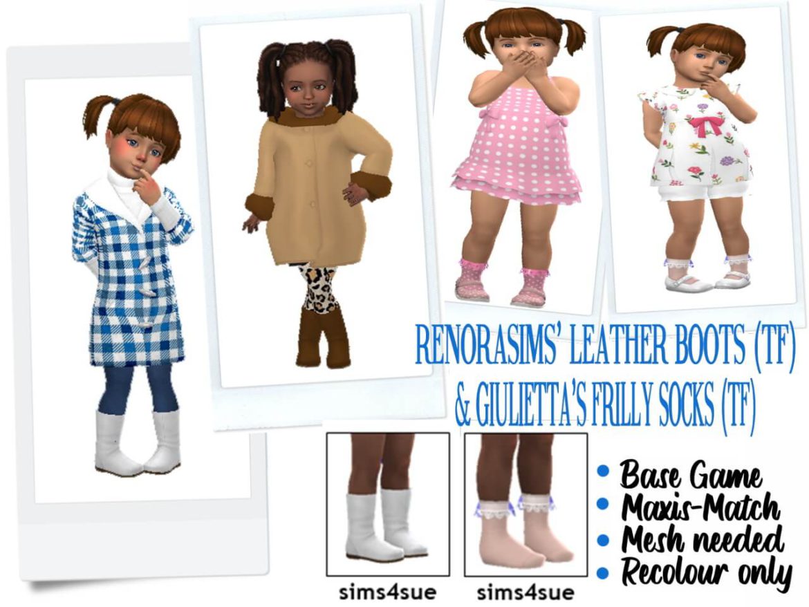 Sims 4 GIULIETTA’S FRILLY SOCKS (TF) by Sims4Sue