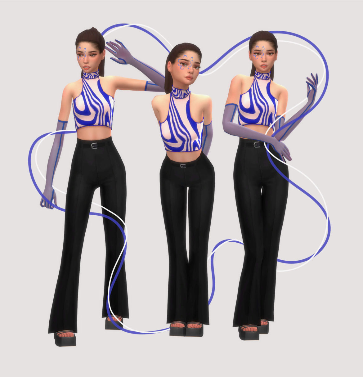 Sims 4 hair wip probably idk top bottoms shoes
