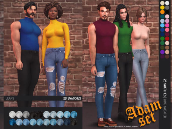 Sims 4 helgatisha adam set