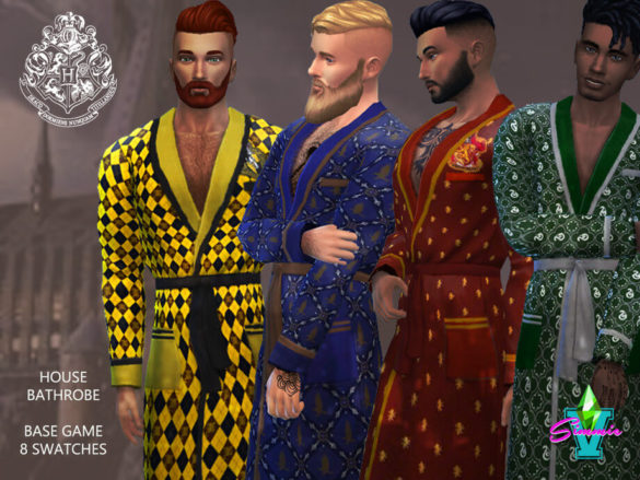 Sims 4 Hogwart’s Bathrobes by SimmieV