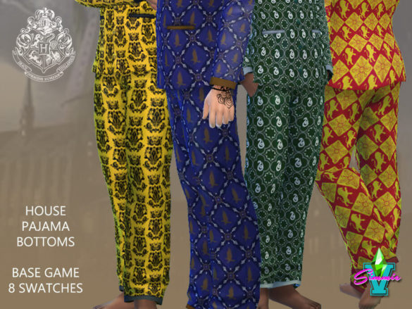 Sims 4 Hogwarts Pajama Bottoms by SimmieV at TSR
