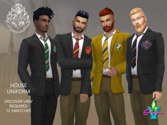 Sims 4 Hogwarts Uniform Outfit by SimmieV