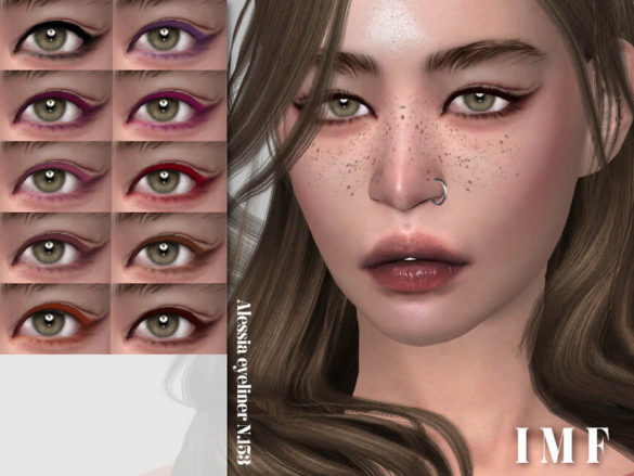 Sims 4 IMF Alessia Eyeliner N.153 by IzzieMcFire