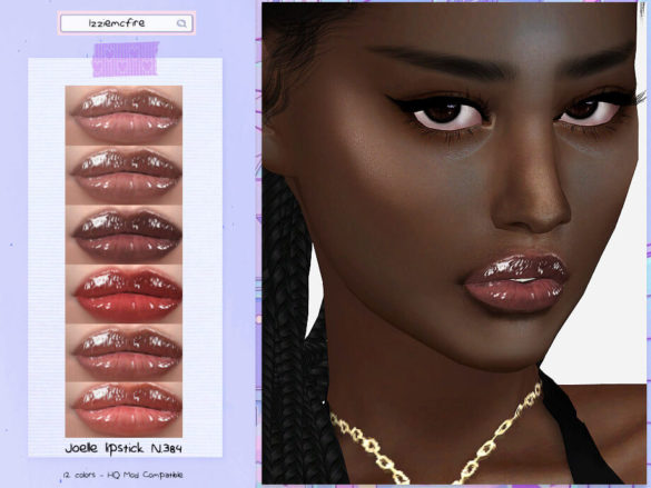 Sims 4 IMF Joelle Lipstick N.384 by IzzieMcFire