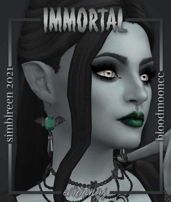 Sims 4 immortal earrings simblreen 2021 halloween treat