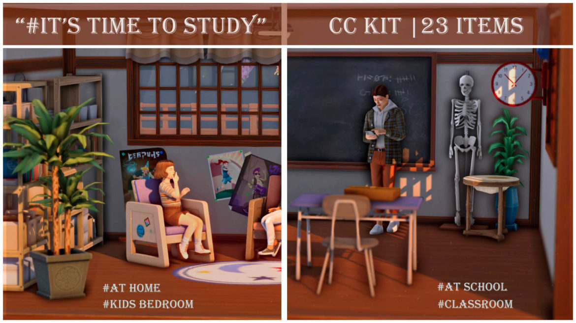 Sims 4 its time to study cc pack download